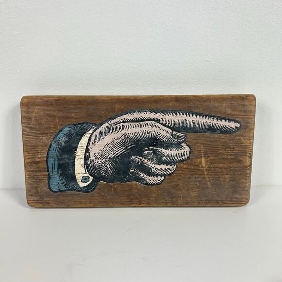 Vintage 1962 Handmade Wooden Bar Sign American Finger Point Uncle Sam 11x5.5 - Picture 2 of 7